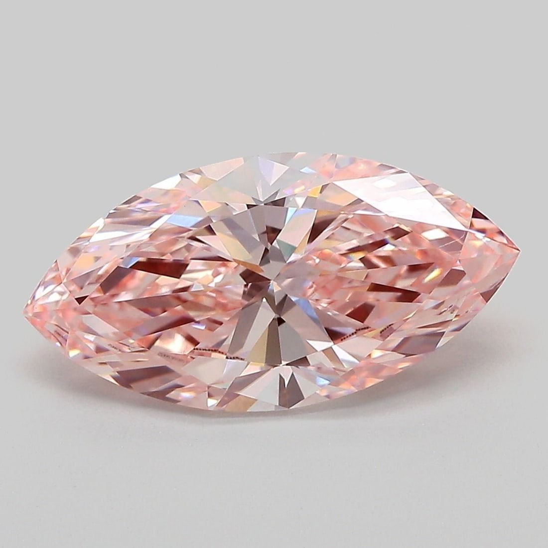 IGI Marquise 3.7ct Fancy Vivid Pink VVS2 - Loose Lab Diamond: IGI Marquise 3.7ct Fancy Vivid Pink VVS2 - Loose Lab Diamond Item Specifics: Source: This Is A Real Diamond Grown In A Lab Not Mined. Carat: 3.7 Cut: - Color: Fancy Vivid Pink Clarity: VVS2 Polish: