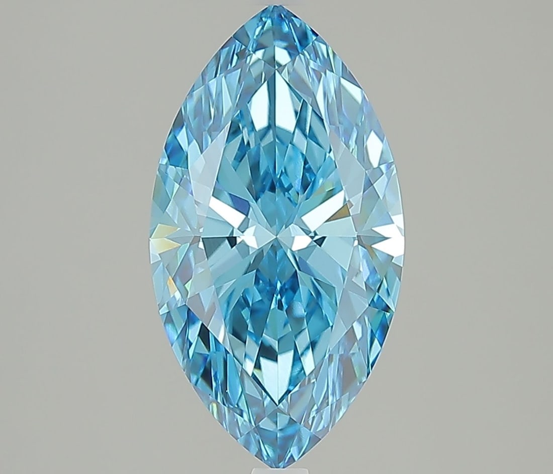 IGI Marquise 3.07ct Fancy Vivid Blue VVS2 - Loose Lab Diamond: IGI Marquise 3.07ct Fancy Vivid Blue VVS2 - Loose Lab Diamond Item Specifics: Source: This Is A Real Diamond Grown In A Lab Not Mined. Carat: 3.07 Cut: - Color: Fancy Vivid Blue Clarity: VVS2 Polish: 