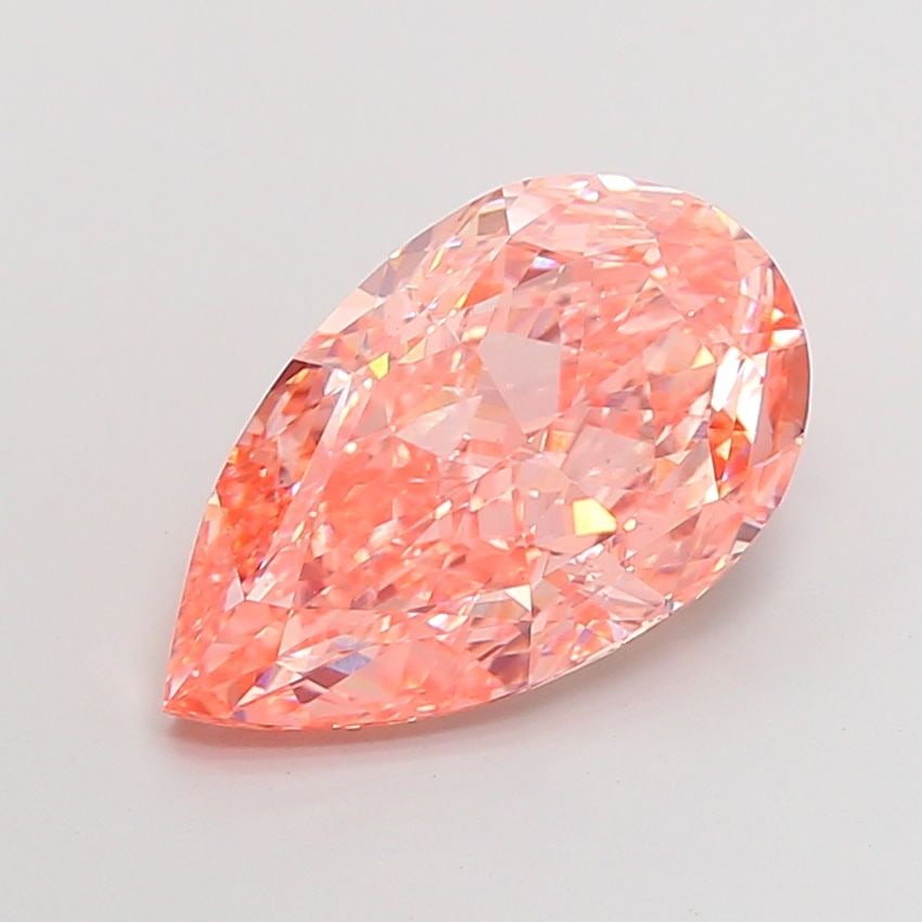 IGI Pear 7.01ct Fancy Vivid Orangey Pink VVS2 - Loose Lab Diamond: IGI Pear 7.01ct Fancy Vivid Orangey Pink VVS2 - Loose Lab Diamond Item Specifics: Source: This Is A Real Diamond Grown In A Lab Not Mined. Carat: 7.01 Cut: - Color: Fancy Vivid Orangey Pink Clarity: V