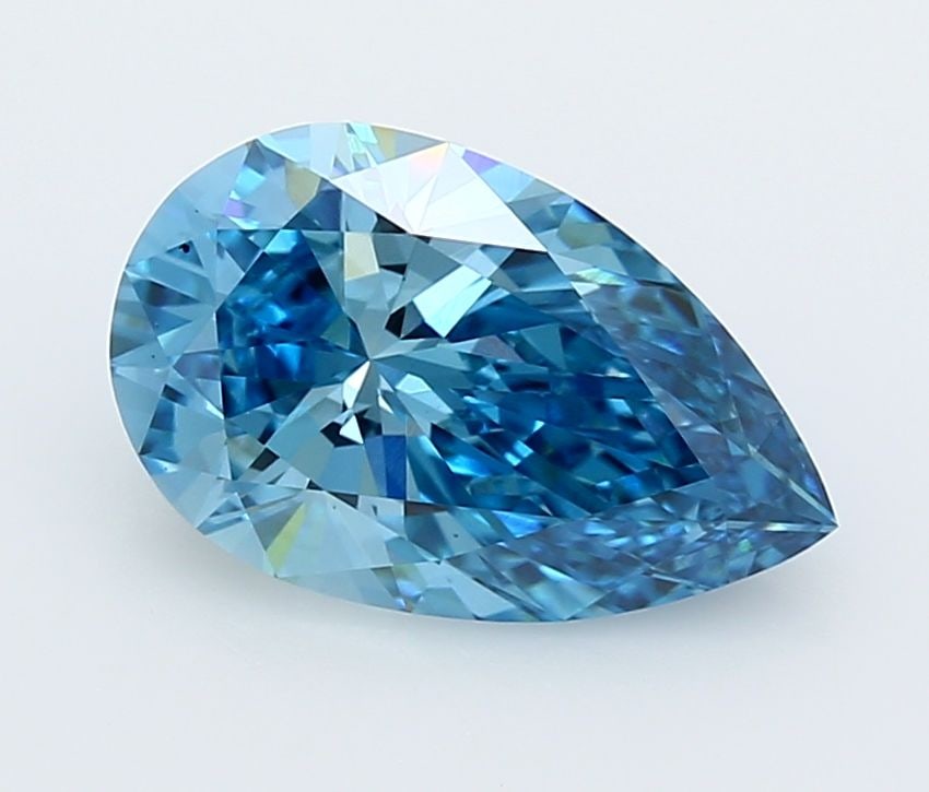 IGI Pear 2.99ct Fancy Vivid Blue VVS2 - Loose Lab Diamond: IGI Pear 2.99ct Fancy Vivid Blue VVS2 - Loose Lab Diamond Item Specifics: Source: This Is A Real Diamond Grown In A Lab Not Mined. Carat: 2.99 Cut: - Color: Fancy Vivid Blue Clarity: VVS2 Polish: EX S