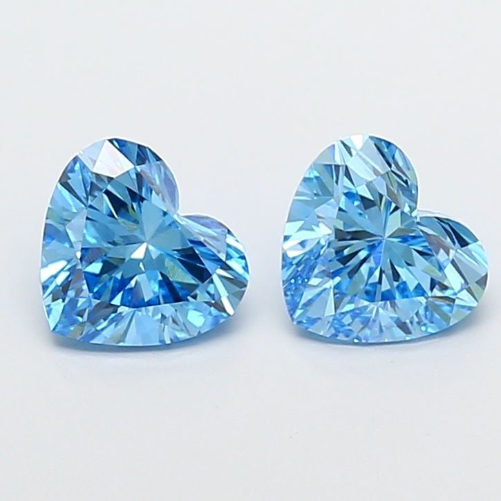 IGI Heart 1.03ct Fancy Vivid Blue VVS2 - Loose Lab Diamond (1 of 1)