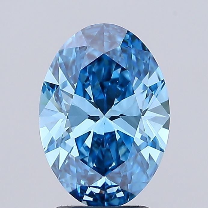 IGI Oval 1.56ct Fancy Vivid Blue VVS2 - Loose Lab Diamond: IGI Oval 1.56ct Fancy Vivid Blue VVS2 - Loose Lab Diamond Item Specifics: Source: This Is A Real Diamond Grown In A Lab Not Mined. Carat: 1.56 Cut: - Color: Fancy Vivid Blue Clarity: VVS2 Polish: EX S