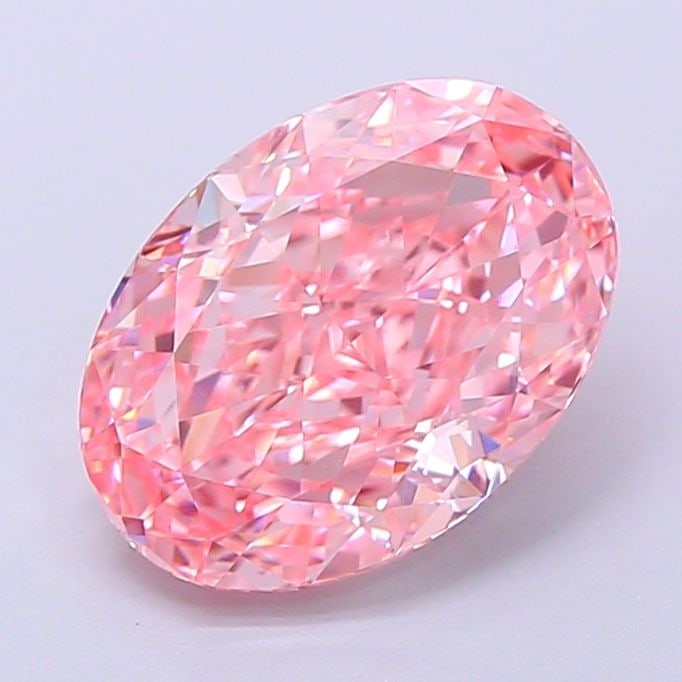 IGI Oval 2.57ct Fancy Vivid Pink VVS2 - Loose Lab Diamond: IGI Oval 2.57ct Fancy Vivid Pink VVS2 - Loose Lab Diamond Item Specifics: Source: This Is A Real Diamond Grown In A Lab Not Mined. Carat: 2.57 Cut: - Color: Fancy Vivid Pink Clarity: VVS2 Polish: EX S