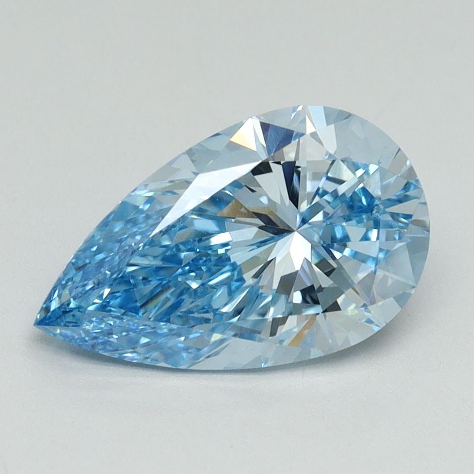 IGI Pear 2.03ct Fancy Vivid Blue VVS2 - Loose Lab Diamond: IGI Pear 2.03ct Fancy Vivid Blue VVS2 - Loose Lab Diamond Item Specifics: Source: This Is A Real Diamond Grown In A Lab Not Mined. Carat: 2.03 Cut: - Color: Fancy Vivid Blue Clarity: VVS2 Polish: EX S