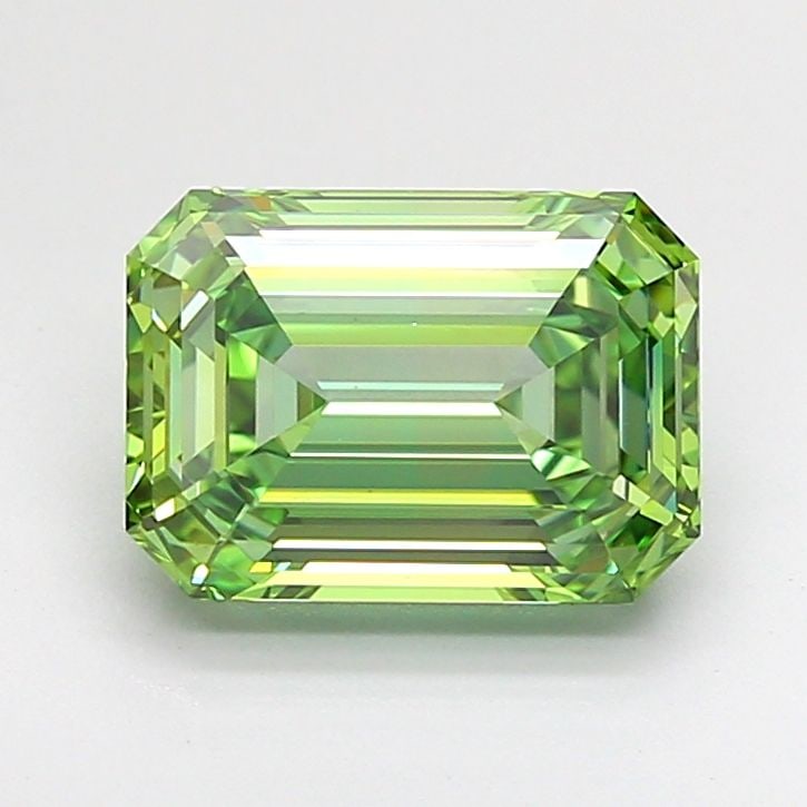 IGI Emerald 2.71ct Fancy Vivid Green VVS2 - Loose Lab Diamond: IGI Emerald 2.71ct Fancy Vivid Green VVS2 - Loose Lab Diamond Item Specifics: Source: This Is A Real Diamond Grown In A Lab Not Mined. Carat: 2.71 Cut: - Color: Fancy Vivid Green Clarity: VVS2 Polish: