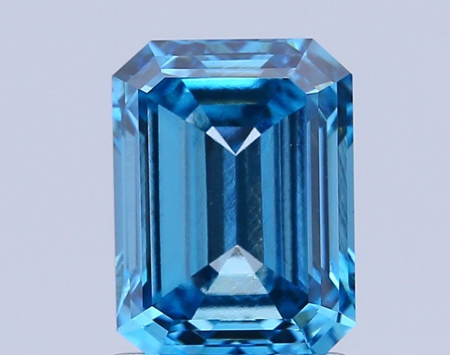 IGI Emerald 1.58ct Fancy Vivid Blue VVS2 - Loose Lab Diamond: IGI Emerald 1.58ct Fancy Vivid Blue VVS2 - Loose Lab Diamond Item Specifics: Source: This Is A Real Diamond Grown In A Lab Not Mined. Carat: 1.58 Cut: - Color: Fancy Vivid Blue Clarity: VVS2 Polish: E