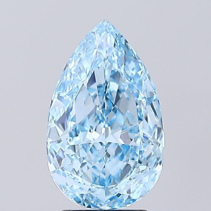 IGI Pear 3.09ct Fancy Vivid Blue VVS2 - Loose Lab Diamond: IGI Pear 3.09ct Fancy Vivid Blue VVS2 - Loose Lab Diamond Item Specifics: Source: This Is A Real Diamond Grown In A Lab Not Mined. Carat: 3.09 Cut: - Color: Fancy Vivid Blue Clarity: VVS2 Polish: EX S