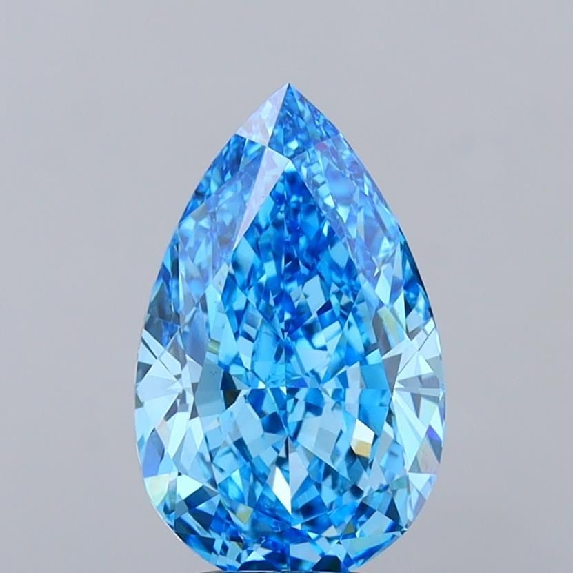 IGI Pear 5.06ct Fancy Vivid Blue VVS2 - Loose Lab Diamond: IGI Pear 5.06ct Fancy Vivid Blue VVS2 - Loose Lab Diamond Item Specifics: Source: This Is A Real Diamond Grown In A Lab Not Mined. Carat: 5.06 Cut: - Color: Fancy Vivid Blue Clarity: VVS2 Polish: EX S