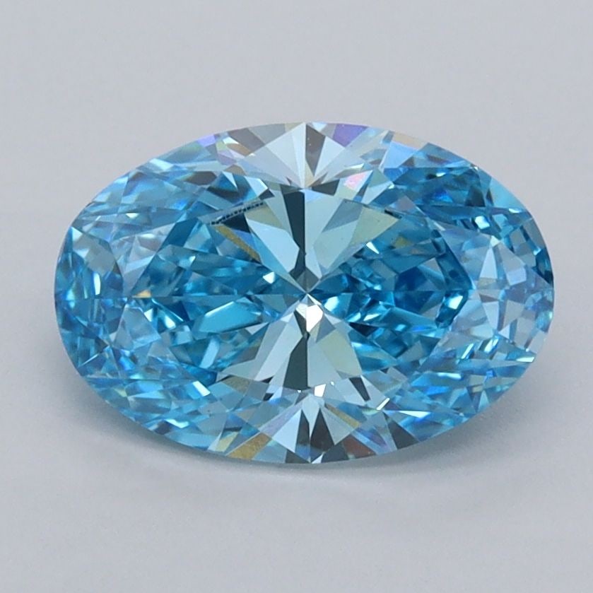 IGI Oval 1.53ct Fancy Vivid Blue VVS2 - Loose Lab Diamond: IGI Oval 1.53ct Fancy Vivid Blue VVS2 - Loose Lab Diamond Item Specifics: Source: This Is A Real Diamond Grown In A Lab Not Mined. Carat: 1.53 Cut: - Color: Fancy Vivid Blue Clarity: VVS2 Polish: EX