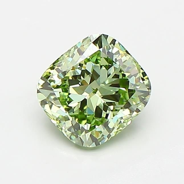 IGI Cushion Modified 0.86ct Fancy Vivid Green VVS2 - Loose Lab Diamond: IGI Cushion Modified 0.86ct Fancy Vivid Green VVS2 - Loose Lab Diamond Item Specifics: Source: This Is A Real Diamond Grown In A Lab Not Mined. Carat: 0.86 Cut: - Color: Fancy Vivid Green Clarity: VVS
