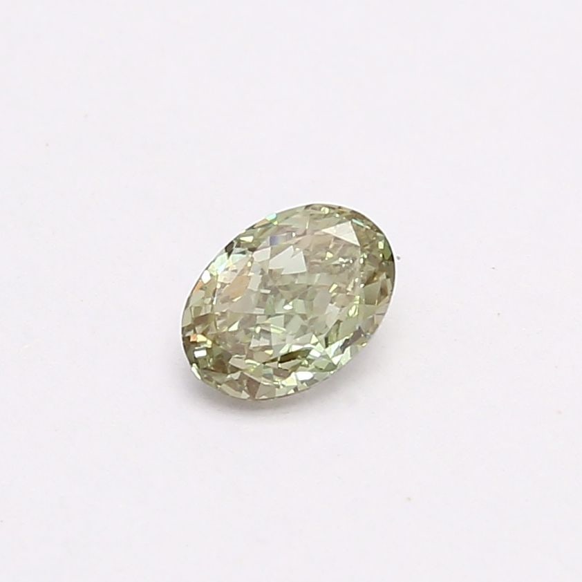 Oval 0.49ct Fancy Vivid Green VVS2 - Loose Lab Diamond (1 of 1)