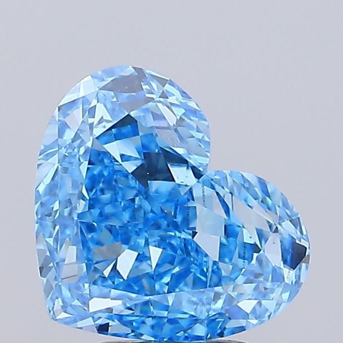 IGI Heart 4.58ct Fancy Vivid Blue VVS2 - Loose Lab Diamond: IGI Heart 4.58ct Fancy Vivid Blue VVS2 - Loose Lab Diamond Item Specifics: Source: This Is A Real Diamond Grown In A Lab Not Mined. Carat: 4.58 Cut: - Color: Fancy Vivid Blue Clarity: VVS2 Polish: EX 