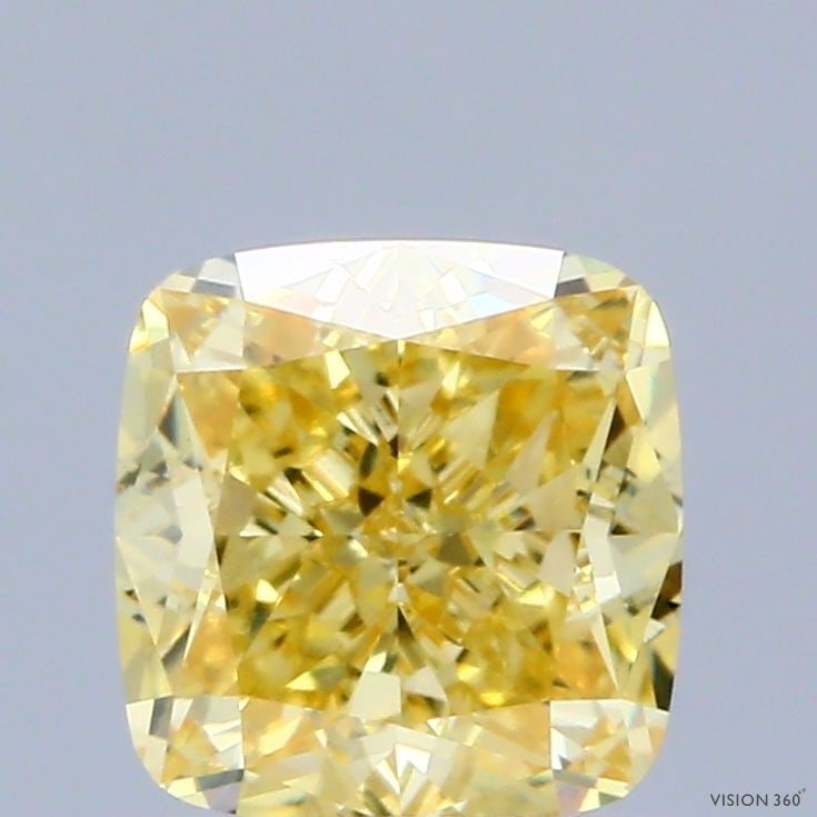 IGI Cushion Modified 1.38ct Fancy Vivid Yellow VVS2 - Loose Lab Diamond: IGI Cushion Modified 1.38ct Fancy Vivid Yellow VVS2 - Loose Lab Diamond Item Specifics: Source: This Is A Real Diamond Grown In A Lab Not Mined. Carat: 1.38 Cut: - Color: Fancy Vivid Yellow Clarity: V