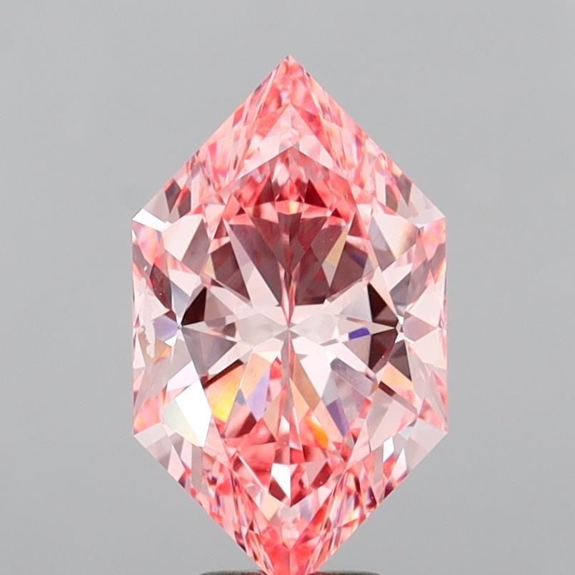 IGI Hexagonal 5.07ct Fancy Vivid Pink VVS2 - Loose Lab Diamond: IGI Hexagonal 5.07ct Fancy Vivid Pink VVS2 - Loose Lab Diamond Item Specifics: Source: This Is A Real Diamond Grown In A Lab Not Mined. Carat: 5.07 Cut: - Color: Fancy Vivid Pink Clarity: VVS2 Polish: