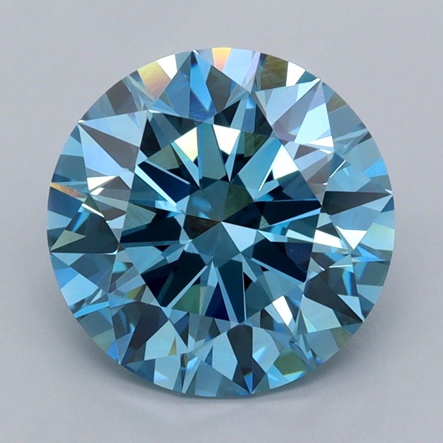 IGI Round 3.03ct Fancy Vivid Blue VVS2 - Ideal Loose Lab Diamond: IGI Round 3.03ct Fancy Vivid Blue VVS2 - Ideal Loose Lab Diamond Item Specifics: Source: This Is A Real Diamond Grown In A Lab Not Mined. Carat: 3.03 Cut: ID Color: Fancy Vivid Blue Clarity: VVS2 Poli
