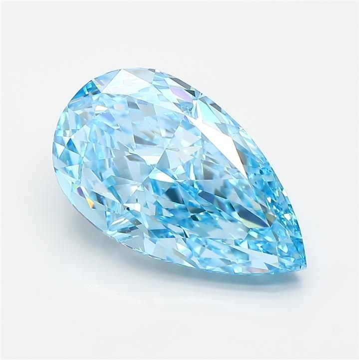 IGI Pear 5.57ct Fancy Vivid Blue VVS2 - Loose Lab Diamond: IGI Pear 5.57ct Fancy Vivid Blue VVS2 - Loose Lab Diamond Item Specifics: Source: This Is A Real Diamond Grown In A Lab Not Mined. Carat: 5.57 Cut: - Color: Fancy Vivid Blue Clarity: VVS2 Polish: EX