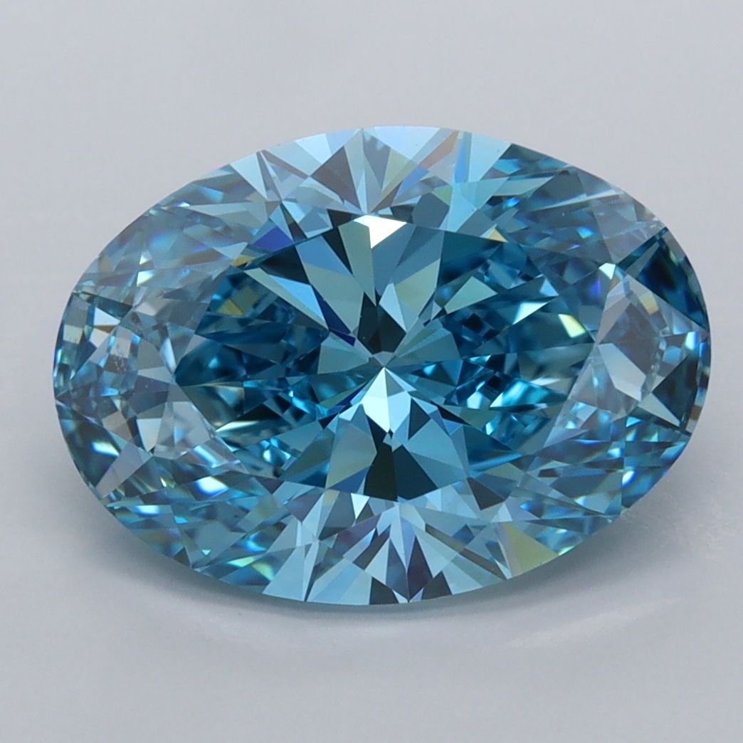 IGI Oval 3.98ct Fancy Vivid Blue VVS2 - Loose Lab Diamond: IGI Oval 3.98ct Fancy Vivid Blue VVS2 - Loose Lab Diamond Item Specifics: Source: This Is A Real Diamond Grown In A Lab Not Mined. Carat: 3.98 Cut: - Color: Fancy Vivid Blue Clarity: VVS2 Polish: EX