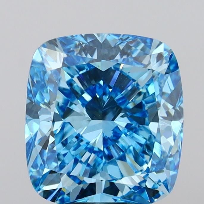 IGI Cushion Modified 3.51ct Fancy Vivid Blue VVS2 - Loose Lab Diamond: IGI Cushion Modified 3.51ct Fancy Vivid Blue VVS2 - Loose Lab Diamond Item Specifics: Source: This Is A Real Diamond Grown In A Lab Not Mined. Carat: 3.51 Cut: - Color: Fancy Vivid Blue Clarity: VVS2 