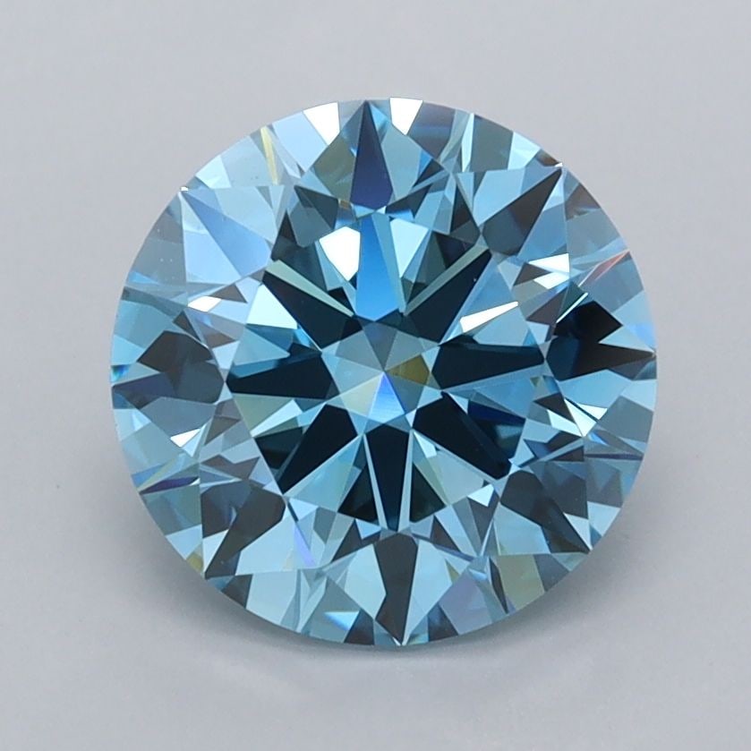 IGI Round 2.09ct Fancy Vivid Blue VVS1 - Ideal Loose Lab Diamond: IGI Round 2.09ct Fancy Vivid Blue VVS1 - Ideal Loose Lab Diamond Item Specifics: Source: This Is A Real Diamond Grown In A Lab Not Mined. Carat: 2.09 Cut: ID Color: Fancy Vivid Blue Clarity: VVS1 Poli