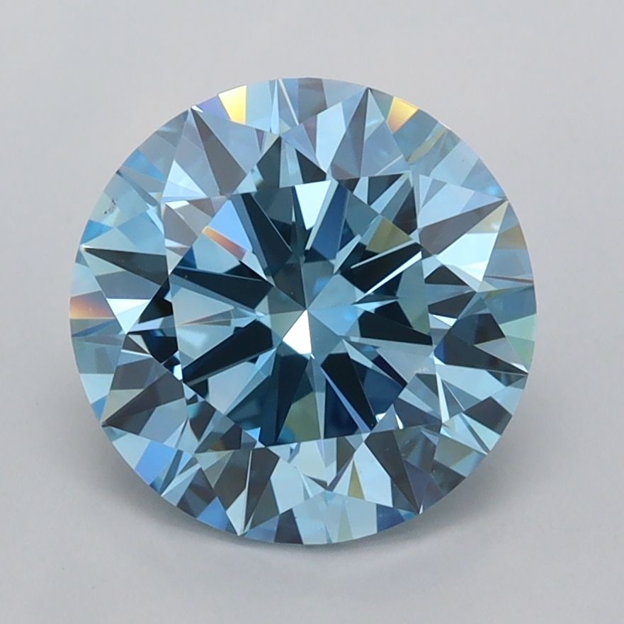 IGI Round 2.55ct Fancy Vivid Blue VVS2 - Ideal Loose Lab Diamond: IGI Round 2.55ct Fancy Vivid Blue VVS2 - Ideal Loose Lab Diamond Item Specifics: Source: This Is A Real Diamond Grown In A Lab Not Mined. Carat: 2.55 Cut: ID Color: Fancy Vivid Blue Clarity: VVS2 Poli