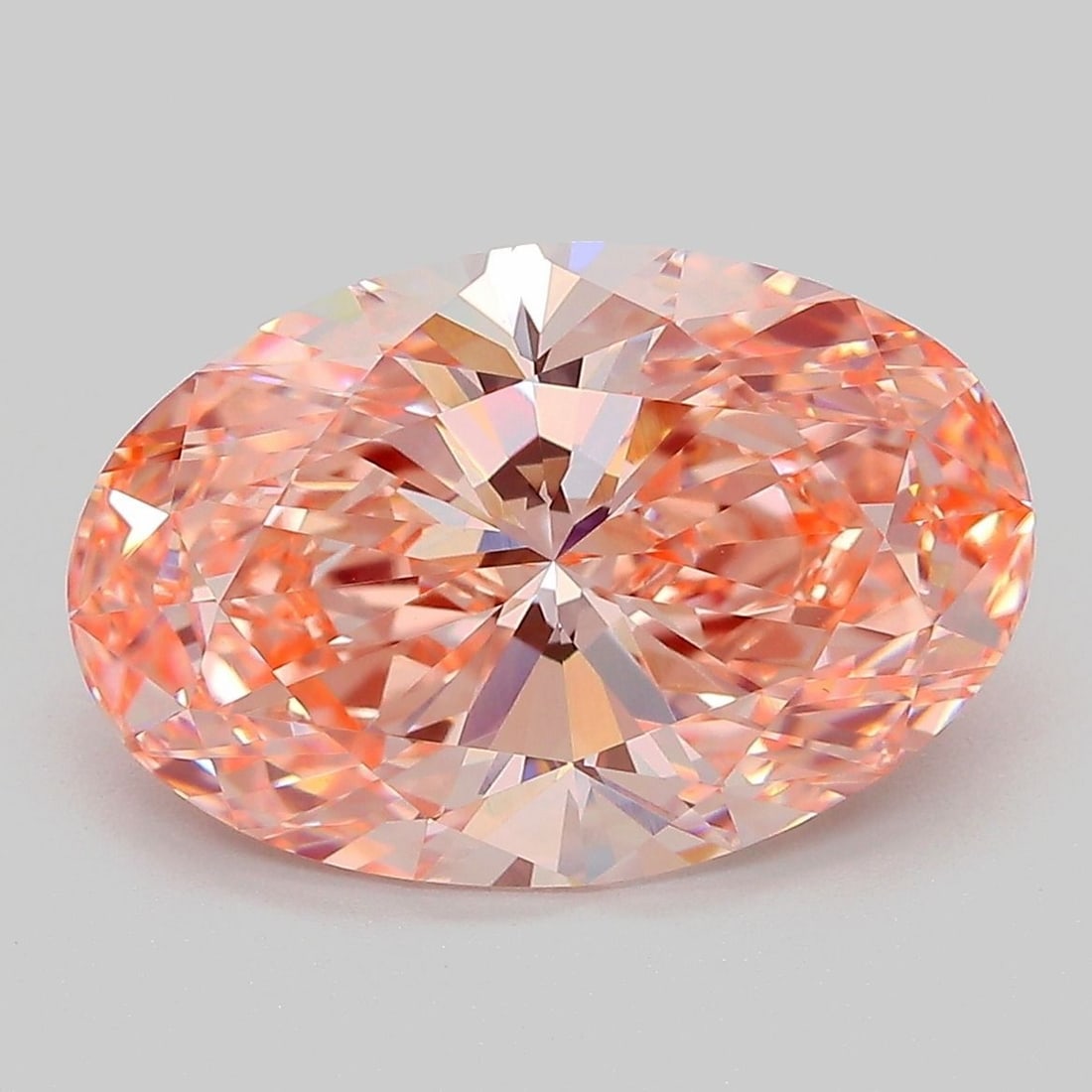 IGI Oval 5.59ct Fancy Vivid Orangey Pink VVS2 - Loose Lab Diamond: IGI Oval 5.59ct Fancy Vivid Orangey Pink VVS2 - Loose Lab Diamond Item Specifics: Source: This Is A Real Diamond Grown In A Lab Not Mined. Carat: 5.59 Cut: - Color: Fancy Vivid Orangey Pink Clarity: V