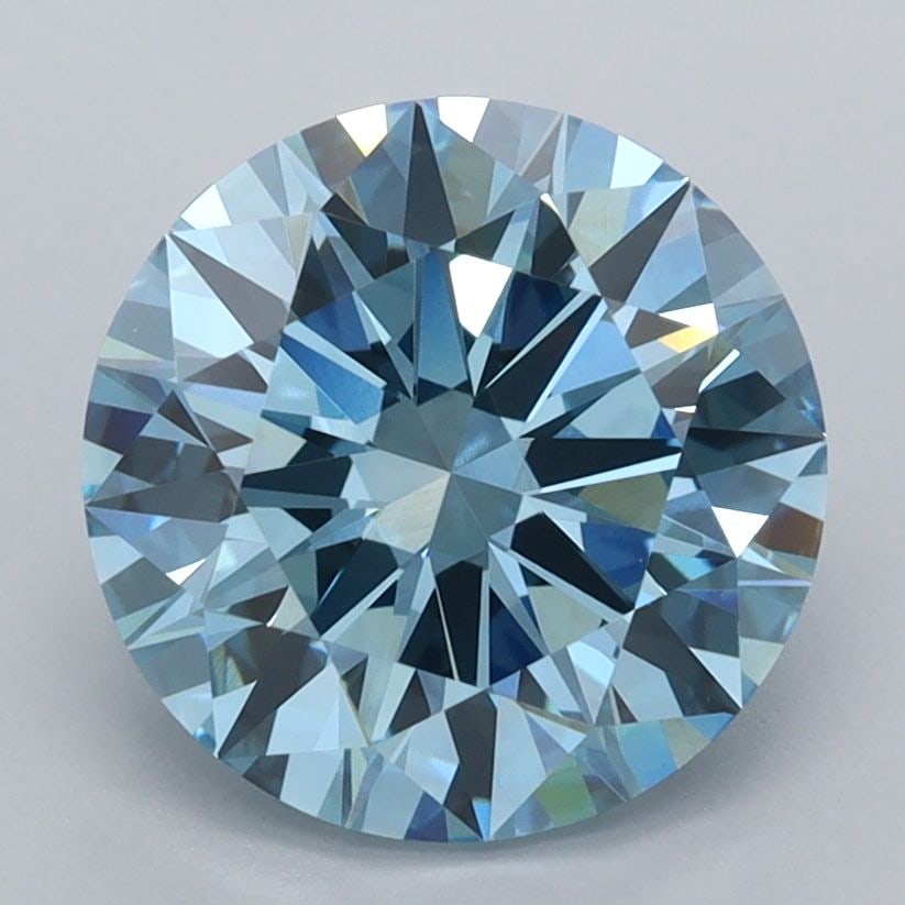 IGI Round 2.84ct Fancy Vivid Blue VVS2 - Ideal Loose Lab Diamond: IGI Round 2.84ct Fancy Vivid Blue VVS2 - Ideal Loose Lab Diamond Item Specifics: Source: This Is A Real Diamond Grown In A Lab Not Mined. Carat: 2.84 Cut: ID Color: Fancy Vivid Blue Clarity: VVS2 Poli