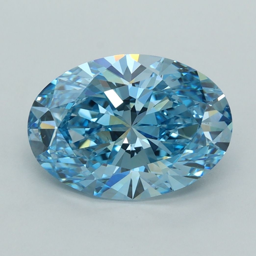 IGI Oval 3.02ct Fancy Vivid Blue VVS2 - Loose Lab Diamond: IGI Oval 3.02ct Fancy Vivid Blue VVS2 - Loose Lab Diamond Item Specifics: Source: This Is A Real Diamond Grown In A Lab Not Mined. Carat: 3.02 Cut: - Color: Fancy Vivid Blue Clarity: VVS2 Polish: EX S