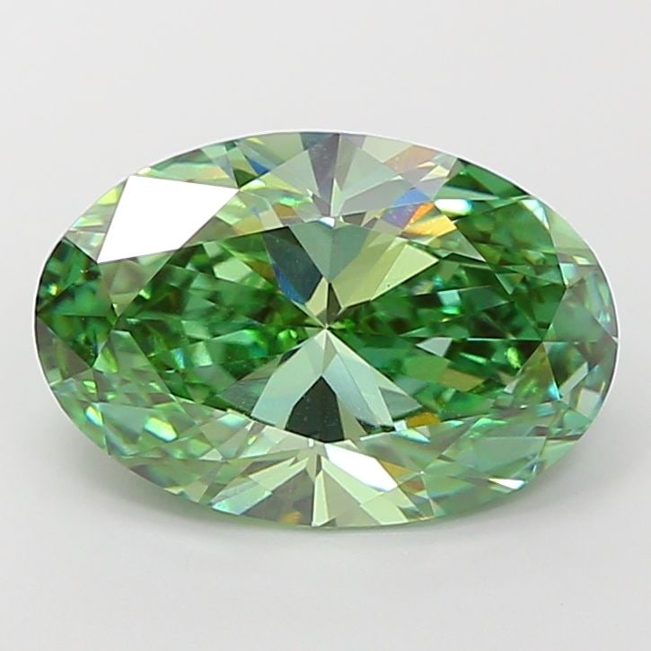 IGI Oval 5.02ct Fancy Vivid Green VVS2 - Loose Lab Diamond: IGI Oval 5.02ct Fancy Vivid Green VVS2 - Loose Lab Diamond Item Specifics: Source: This Is A Real Diamond Grown In A Lab Not Mined. Carat: 5.02 Cut: - Color: Fancy Vivid Green Clarity: VVS2 Polish: VG