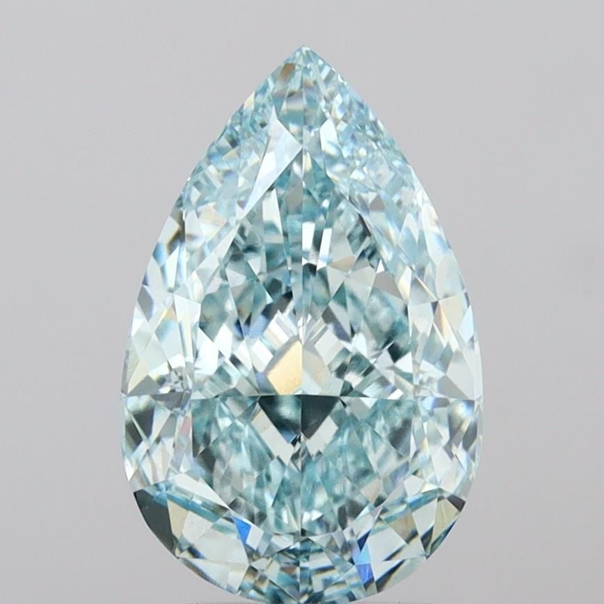 IGI Pear 4.17ct Fancy Vivid Blue Green VVS2 - Loose Lab Diamond: IGI Pear 4.17ct Fancy Vivid Blue Green VVS2 - Loose Lab Diamond Item Specifics: Source: This Is A Real Diamond Grown In A Lab Not Mined. Carat: 4.17 Cut: - Color: Fancy Vivid Blue Green Clarity: VVS2 