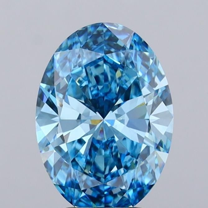 IGI Oval 3.2ct Fancy Vivid Blue VVS2 - Loose Lab Diamond: IGI Oval 3.2ct Fancy Vivid Blue VVS2 - Loose Lab Diamond Item Specifics: Source: This Is A Real Diamond Grown In A Lab Not Mined. Carat: 3.2 Cut: - Color: Fancy Vivid Blue Clarity: VVS2 Polish: EX Sym