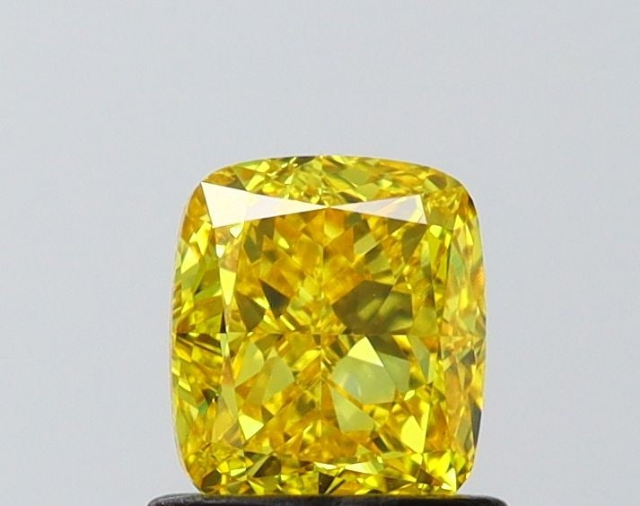 IGI Cushion Modified 1.01ct Fancy Vivid Yellow VVS2 - Loose Lab Diamond: IGI Cushion Modified 1.01ct Fancy Vivid Yellow VVS2 - Loose Lab Diamond Item Specifics: Source: This Is A Real Diamond Grown In A Lab Not Mined. Carat: 1.01 Cut: - Color: Fancy Vivid Yellow Clarity: V
