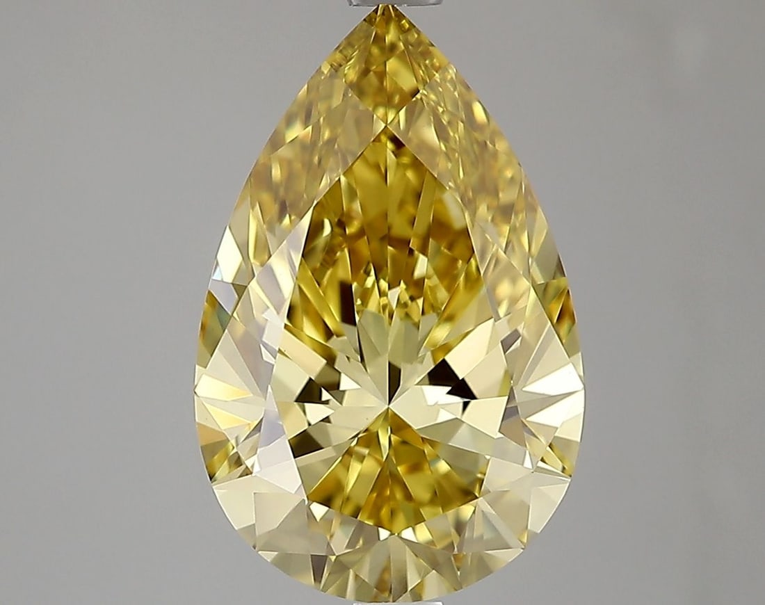 IGI Pear 3.02ct Fancy Intense Yellow VVS2 - Loose Lab Diamond: IGI Pear 3.02ct Fancy Intense Yellow VVS2 - Loose Lab Diamond Item Specifics: Source: This Is A Real Diamond Grown In A Lab Not Mined. Carat: 3.02 Cut: - Color: Fancy Intense Yellow Clarity: VVS2