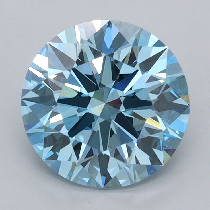 IGI Round 1.94ct Fancy Vivid Blue VVS2 - Ideal Loose Lab Diamond: IGI Round 1.94ct Fancy Vivid Blue VVS2 - Ideal Loose Lab Diamond Item Specifics: Source: This Is A Real Diamond Grown In A Lab Not Mined. Carat: 1.94 Cut: ID Color: Fancy Vivid Blue Clarity: VVS2 Poli