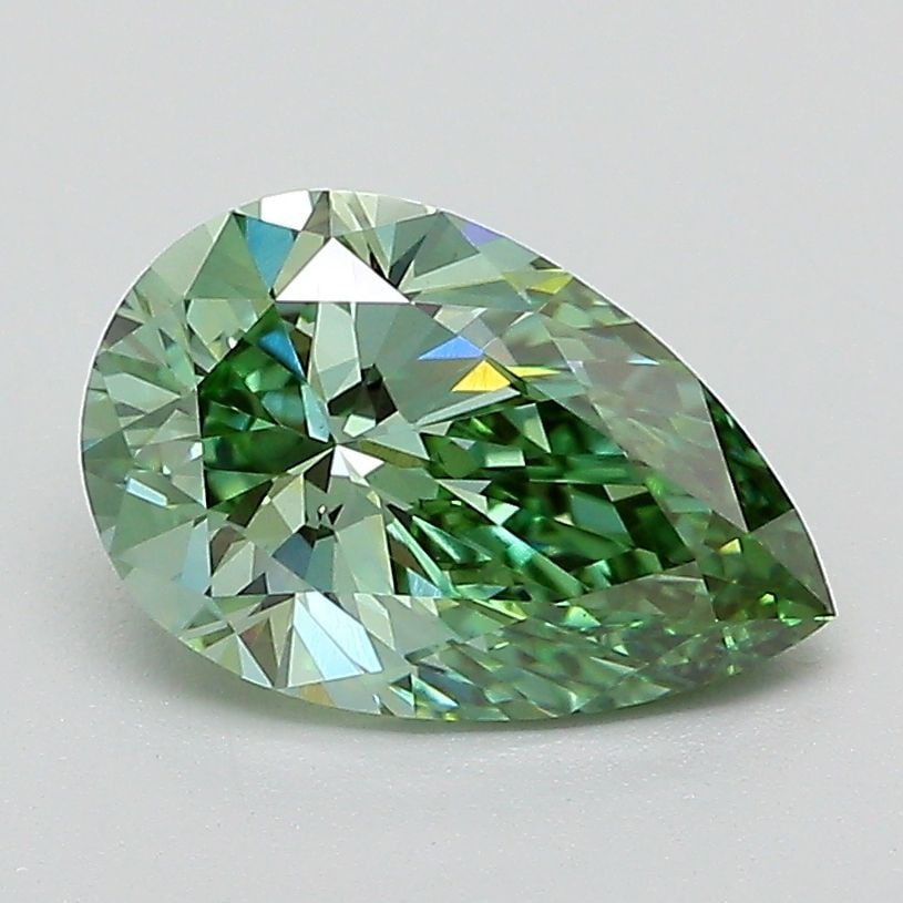 IGI Pear 1.58ct Fancy Vivid Green VVS2 - Loose Lab Diamond: IGI Pear 1.58ct Fancy Vivid Green VVS2 - Loose Lab Diamond Item Specifics: Source: This Is A Real Diamond Grown In A Lab Not Mined. Carat: 1.58 Cut: - Color: Fancy Vivid Green Clarity: VVS2 Polish: EX