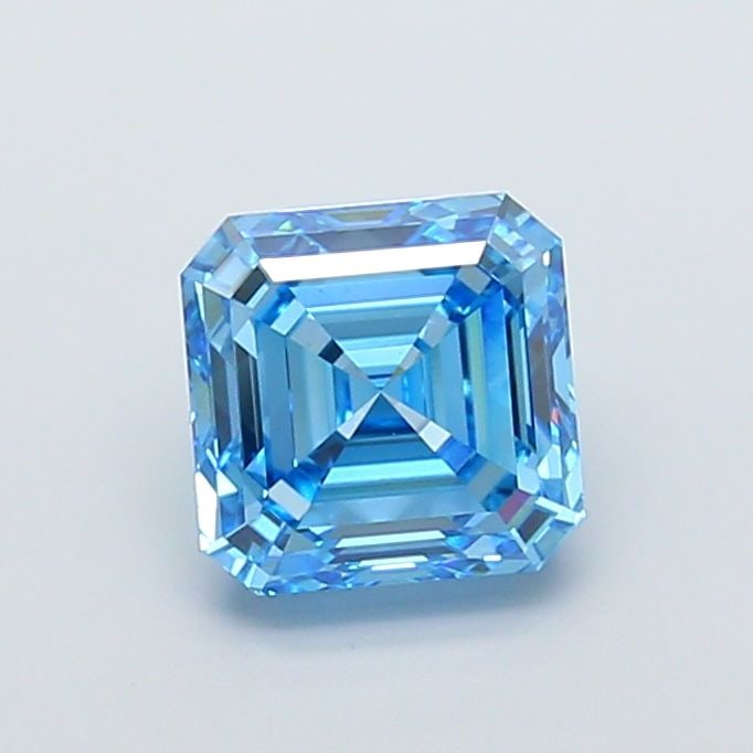 IGI Asscher 2.59ct Fancy Vivid Blue VVS2 - Loose Lab Diamond: IGI Asscher 2.59ct Fancy Vivid Blue VVS2 - Loose Lab Diamond Item Specifics: Source: This Is A Real Diamond Grown In A Lab Not Mined. Carat: 2.59 Cut: - Color: Fancy Vivid Blue Clarity: VVS2 Polish: