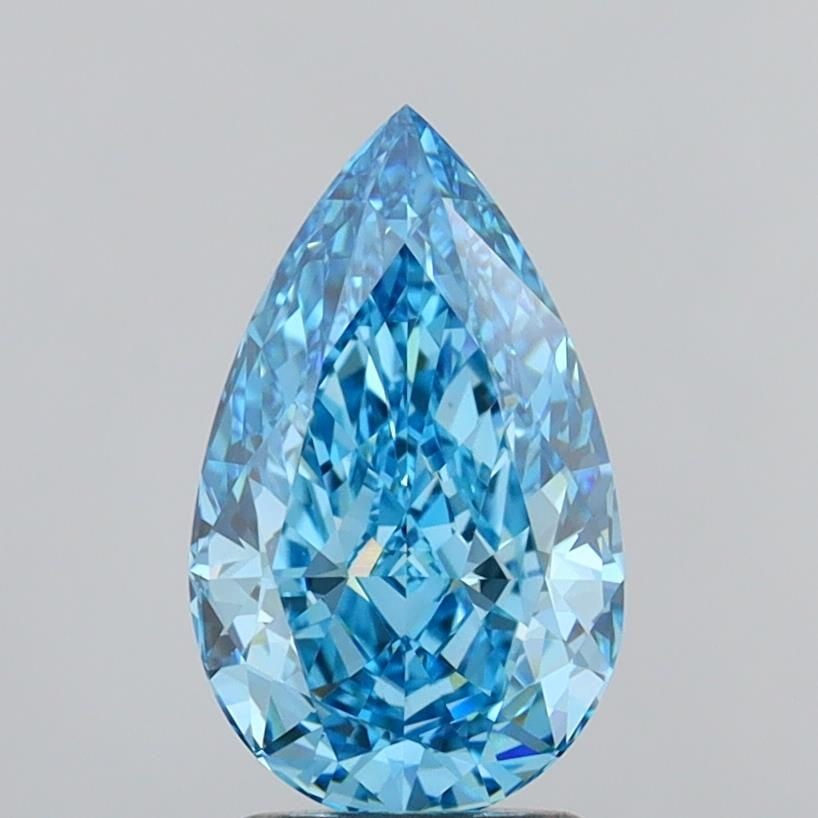 IGI Pear 2.48ct Fancy Vivid Blue VVS2 - Loose Lab Diamond: IGI Pear 2.48ct Fancy Vivid Blue VVS2 - Loose Lab Diamond Item Specifics: Source: This Is A Real Diamond Grown In A Lab Not Mined. Carat: 2.48 Cut: - Color: Fancy Vivid Blue Clarity: VVS2 Polish: EX S