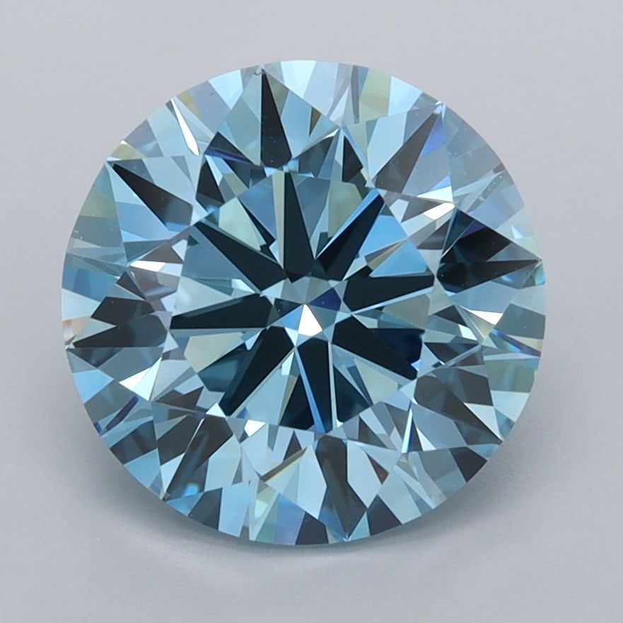 IGI Round 2.99ct Fancy Vivid Blue VVS2 - Ideal Loose Lab Diamond: IGI Round 2.99ct Fancy Vivid Blue VVS2 - Ideal Loose Lab Diamond Item Specifics: Source: This Is A Real Diamond Grown In A Lab Not Mined. Carat: 2.99 Cut: ID Color: Fancy Vivid Blue Clarity: VVS2 Poli