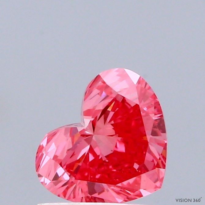 IGI Heart 1.07ct Fancy Vivid Pink VVS2 - Loose Lab Diamond: IGI Heart 1.07ct Fancy Vivid Pink VVS2 - Loose Lab Diamond Item Specifics: Source: This Is A Real Diamond Grown In A Lab Not Mined. Carat: 1.07 Cut: - Color: Fancy Vivid Pink Clarity: VVS2 Polish: EX 