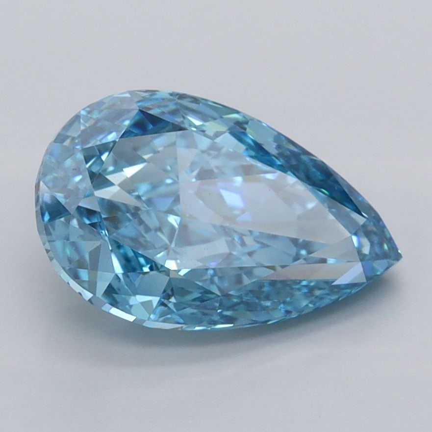 IGI Pear 2.07ct Fancy Vivid Blue VVS2 - Loose Lab Diamond: IGI Pear 2.07ct Fancy Vivid Blue VVS2 - Loose Lab Diamond Item Specifics: Source: This Is A Real Diamond Grown In A Lab Not Mined. Carat: 2.07 Cut: - Color: Fancy Vivid Blue Clarity: VVS2 Polish: EX