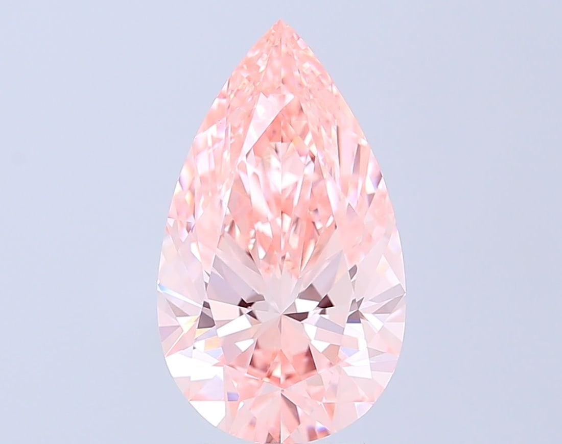 IGI Pear 4.06ct Fancy Vivid Pink VVS2 - Loose Lab Diamond: IGI Pear 4.06ct Fancy Vivid Pink VVS2 - Loose Lab Diamond Item Specifics: Source: This Is A Real Diamond Grown In A Lab Not Mined. Carat: 4.06 Cut: - Color: Fancy Vivid Pink Clarity: VVS2 Polish: EX S