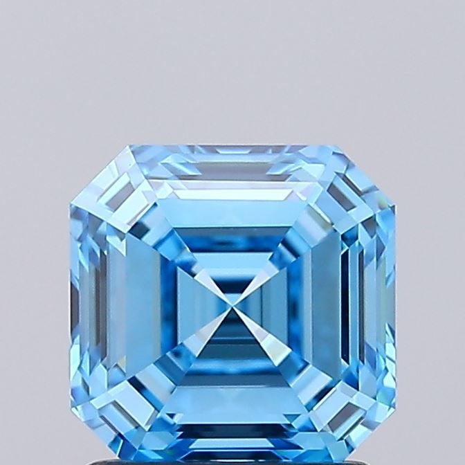 IGI Asscher 1.54ct Fancy Vivid Blue VVS2 - Loose Lab Diamond: IGI Asscher 1.54ct Fancy Vivid Blue VVS2 - Loose Lab Diamond Item Specifics: Source: This Is A Real Diamond Grown In A Lab Not Mined. Carat: 1.54 Cut: - Color: Fancy Vivid Blue Clarity: VVS2 Polish: E