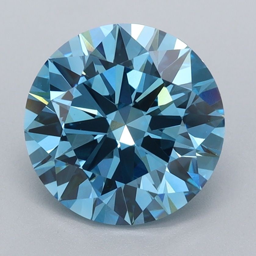 IGI Round 2.55ct Fancy Vivid Blue VVS2 - Ideal Loose Lab Diamond: IGI Round 2.55ct Fancy Vivid Blue VVS2 - Ideal Loose Lab Diamond Item Specifics: Source: This Is A Real Diamond Grown In A Lab Not Mined. Carat: 2.55 Cut: ID Color: Fancy Vivid Blue Clarity: VVS2