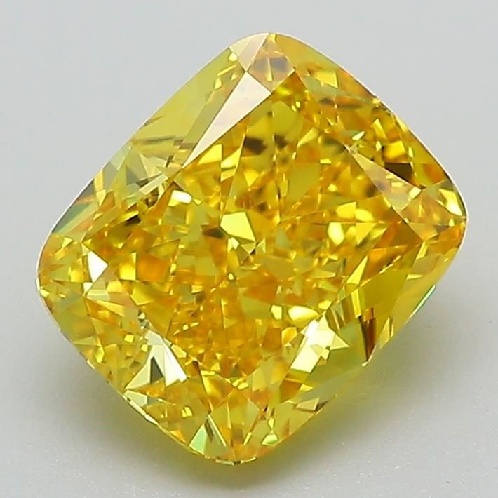 IGI Cushion Modified 2.18ct Fancy Vivid Yellow VVS2 - Loose Lab Diamond: IGI Cushion Modified 2.18ct Fancy Vivid Yellow VVS2 - Loose Lab Diamond Item Specifics: Source: This Is A Real Diamond Grown In A Lab Not Mined. Carat: 2.18 Cut: - Color: Fancy Vivid Yellow Clarity: V
