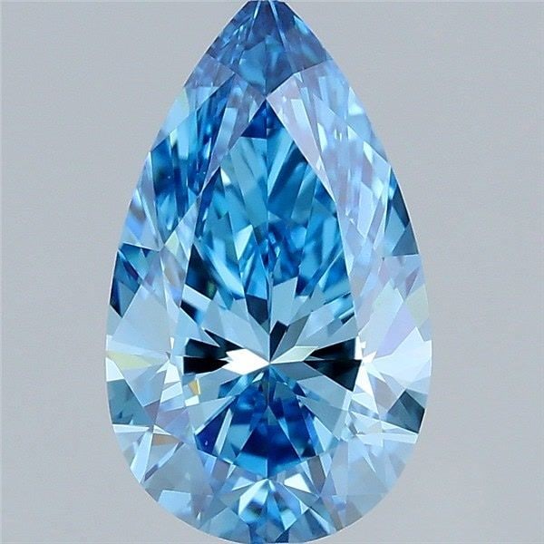 IGI Pear 1.5ct Fancy Vivid Blue VVS2 - Loose Lab Diamond: IGI Pear 1.5ct Fancy Vivid Blue VVS2 - Loose Lab Diamond Item Specifics: Source: This Is A Real Diamond Grown In A Lab Not Mined. Carat: 1.5 Cut: - Color: Fancy Vivid Blue Clarity: VVS2 Polish: EX