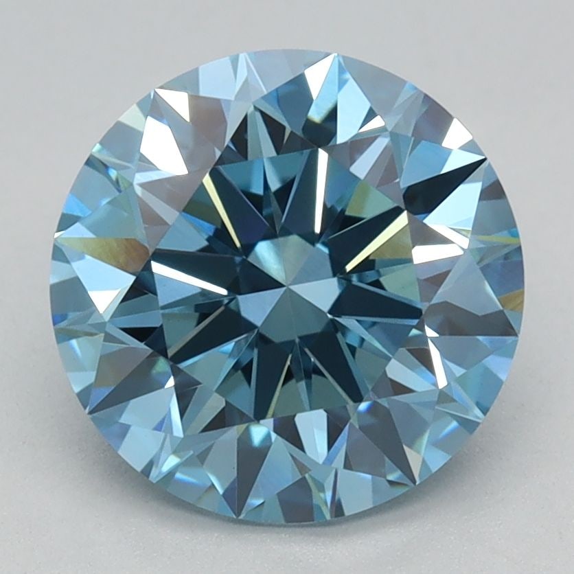 IGI Round 2.05ct Fancy Vivid Blue VVS2 - Ideal Loose Lab Diamond: IGI Round 2.05ct Fancy Vivid Blue VVS2 - Ideal Loose Lab Diamond Item Specifics: Source: This Is A Real Diamond Grown In A Lab Not Mined. Carat: 2.05 Cut: ID Color: Fancy Vivid Blue Clarity: VVS2 Poli