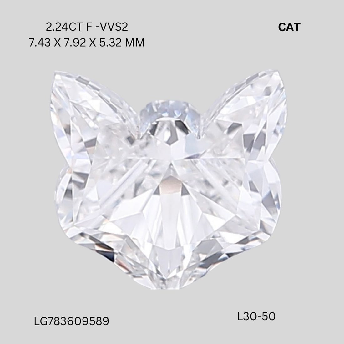 IGI Other 2.24ct F VVS2 - Loose Lab Diamond: IGI Other 2.24ct F VVS2 - Loose Lab Diamond Item Specifics: Source: This Is A Real Diamond Grown In A Lab Not Mined. Carat: 2.24 Cut: - Color: F Clarity: VVS2 Polish: EX Symmetry: EX Measurements: