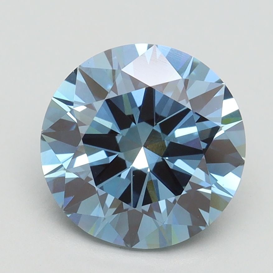 IGI Round 2.5ct Fancy Vivid Blue VVS2 - Loose Lab Diamond: IGI Round 2.5ct Fancy Vivid Blue VVS2 - Loose Lab Diamond Item Specifics: Source: This Is A Real Diamond Grown In A Lab Not Mined. Carat: 2.5 Cut: EX Color: Fancy Vivid Blue Clarity: VVS2 Polish: EX S