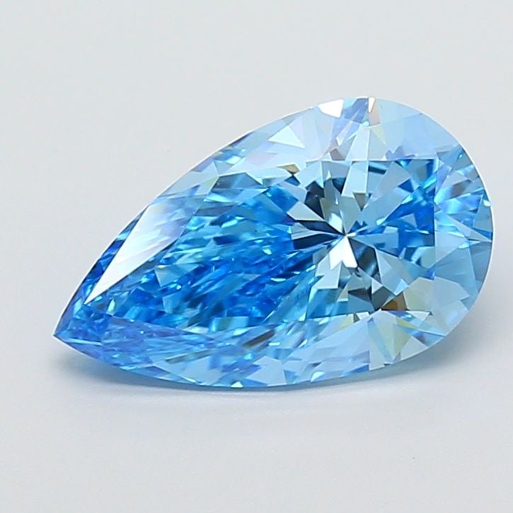 IGI Pear 2.6ct Fancy Vivid Blue VVS2 - Loose Lab Diamond: IGI Pear 2.6ct Fancy Vivid Blue VVS2 - Loose Lab Diamond Item Specifics: Source: This Is A Real Diamond Grown In A Lab Not Mined. Carat: 2.6 Cut: - Color: Fancy Vivid Blue Clarity: VVS2 Polish: EX Sym