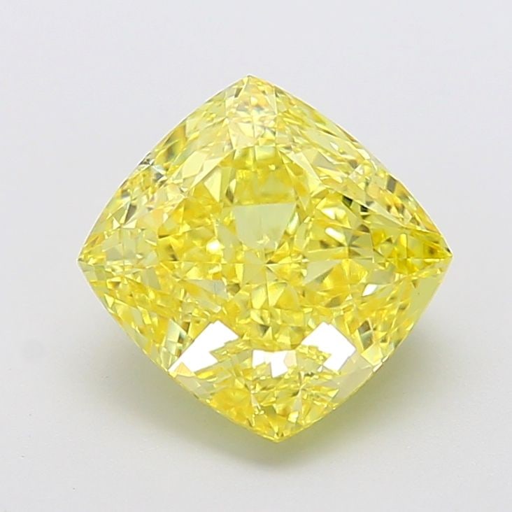 IGI Cushion Modified 4.55ct Fancy Vivid Yellow VVS2 - Loose Lab Diamond: IGI Cushion Modified 4.55ct Fancy Vivid Yellow VVS2 - Loose Lab Diamond Item Specifics: Source: This Is A Real Diamond Grown In A Lab Not Mined. Carat: 4.55 Cut: - Color: Fancy Vivid Yellow Clarity: V