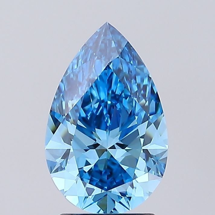 IGI Pear 2.06ct Fancy Vivid Blue VVS2 - Loose Lab Diamond: IGI Pear 2.06ct Fancy Vivid Blue VVS2 - Loose Lab Diamond Item Specifics: Source: This Is A Real Diamond Grown In A Lab Not Mined. Carat: 2.06 Cut: - Color: Fancy Vivid Blue Clarity: VVS2 Polish: EX S
